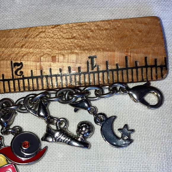 VTG st charm bracelet loaded w/cute bright enameled colors, 8” chain. $45 - Picture 3 of 7